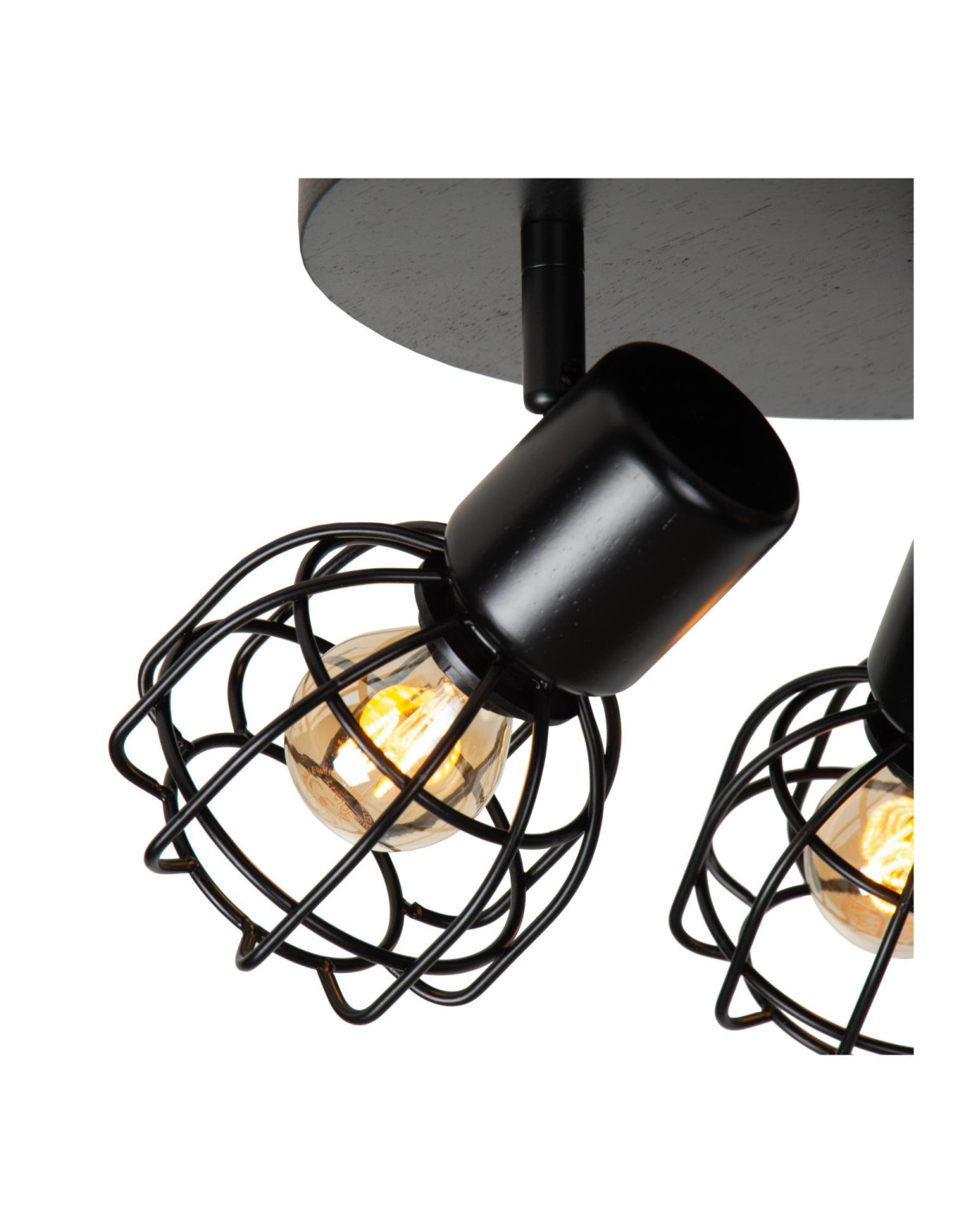 FILOX - Spot plafond - Ø 25 cm - 3xE14 - Noir