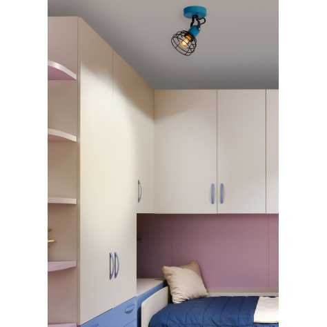 POLA - Spot plafond Chambres d'enfant - 1xE27 - Bleu