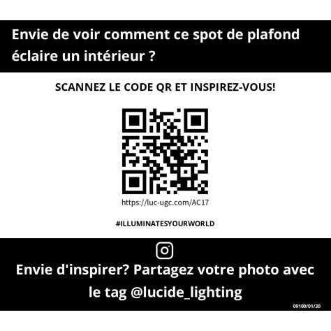 BODI - Spot plafond - Ø 8 cm - 1xGU10 - Noir