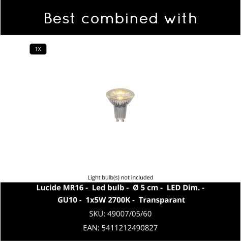 BODI - Spot plafond - 1xGU10 - Blanc