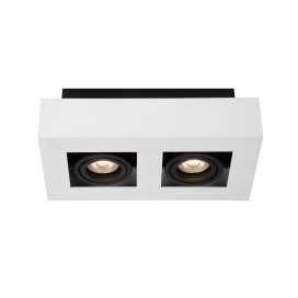 XIRAX - Spot plafond - LED Dim to warm - GU10 - 2x5W 2200K/3000K - Blanc
