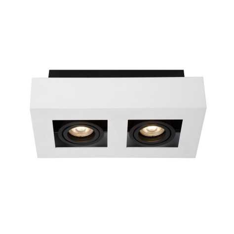 XIRAX - Spot plafond - LED Dim to warm - GU10 - 2x5W 2200K/3000K - Blanc