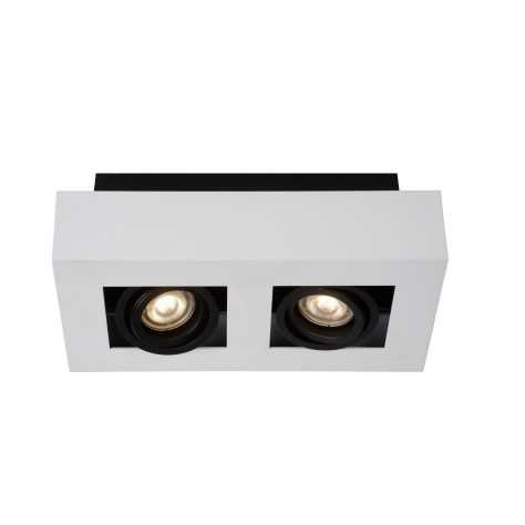 XIRAX - Spot plafond - LED Dim to warm - GU10 - 2x5W 2200K/3000K - Blanc