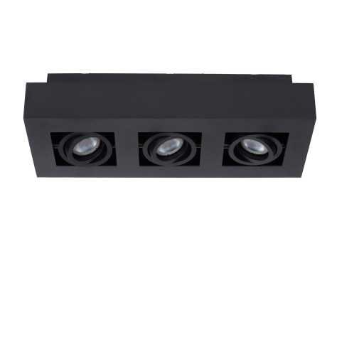 XIRAX - Spot plafond - LED Dim to warm - GU10 - 3x5W 2200K/3000K - Noir
