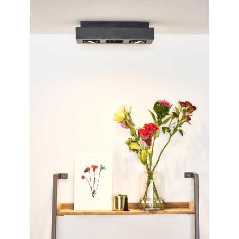 XIRAX - Spot plafond - LED Dim to warm - GU10 - 3x5W 2200K/3000K - Noir