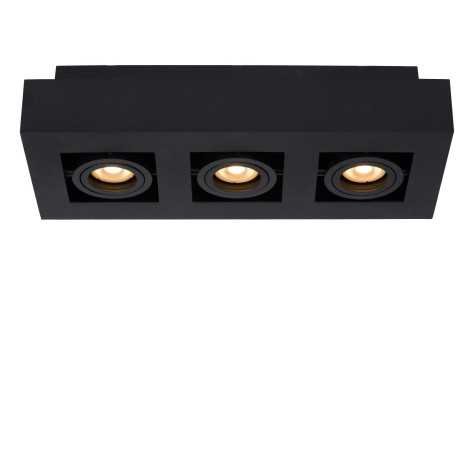 XIRAX - Spot plafond - LED Dim to warm - GU10 - 3x5W 2200K/3000K - Noir
