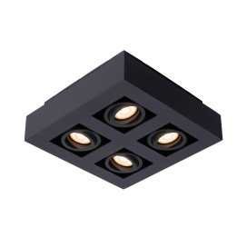 XIRAX - Spot plafond - LED Dim to warm - GU10 - 4x5W 2200K/3000K - Noir