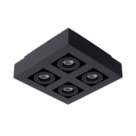 XIRAX - Spot plafond - LED Dim to warm - GU10 - 4x5W 2200K/3000K - Noir