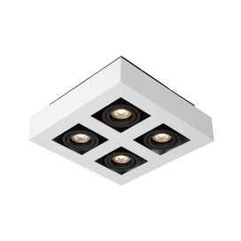 XIRAX - Spot plafond - LED Dim to warm - GU10 - 4x5W 2200K/3000K - Blanc