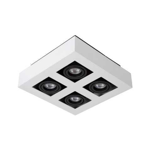XIRAX - Spot plafond - LED Dim to warm - GU10 - 4x5W 2200K/3000K - Blanc