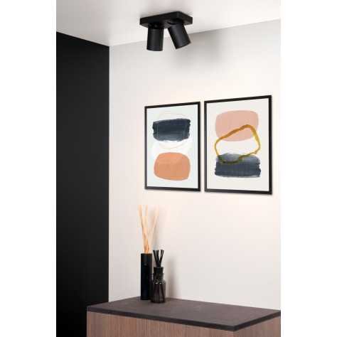 NIGEL - Spot plafond - LED Dim to warm - GU10 - 2x5W 2200K/3000K - Noir