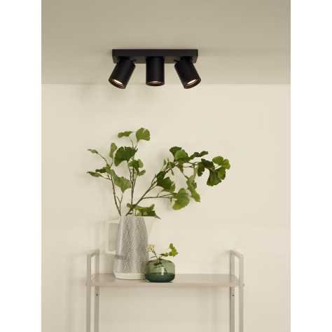 NIGEL - Spot plafond - LED Dim to warm - GU10 - 3x5W 2200K/3000K - Noir