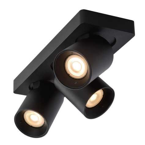 NIGEL - Spot plafond - LED Dim to warm - GU10 - 3x5W 2200K/3000K - Noir