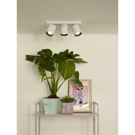NIGEL - Spot plafond - LED Dim to warm - GU10 - 3x5W 2200K/3000K - Blanc