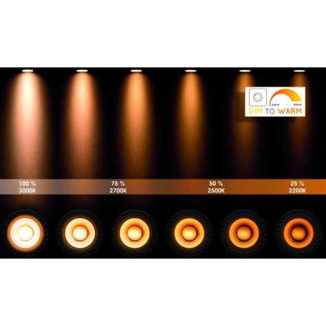 NIGEL - Spot plafond - LED Dim to warm - GU10 - 3x5W 2200K/3000K - Blanc