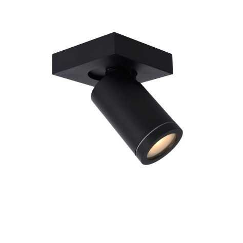 TAYLOR - Spot plafond Salle de bains - LED Dim to warm - GU10 - 1x5W 2200K/3000K - IP44 - Noir