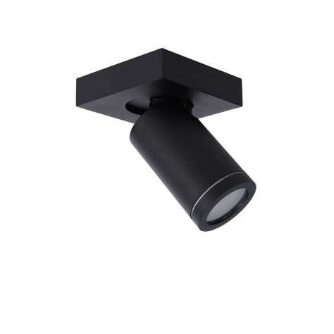TAYLOR - Spot plafond Salle de bains - LED Dim to warm - GU10 - 1x5W 2200K/3000K - IP44 - Noir