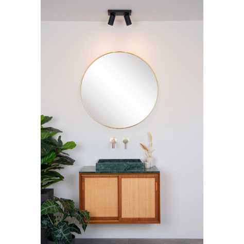 TAYLOR - Spot plafond Salle de bains - LED Dim to warm - GU10 - 2x5W 2200K/3000K - IP44 - Noir