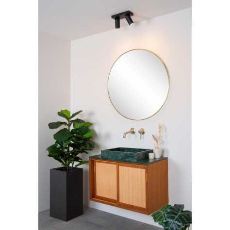 TAYLOR - Spot plafond Salle de bains - LED Dim to warm - GU10 - 2x5W 2200K/3000K - IP44 - Noir