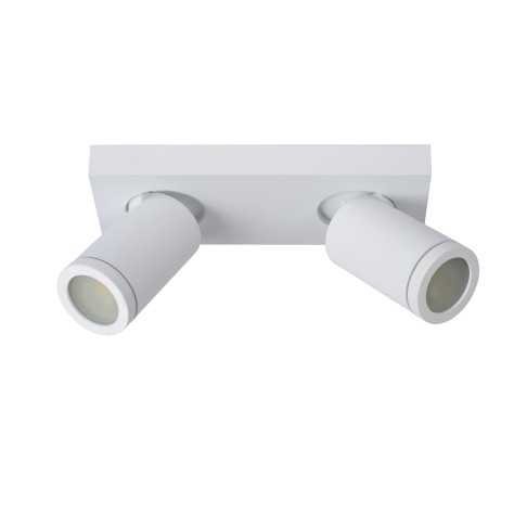 TAYLOR - Spot plafond Salle de bains - LED Dim to warm - GU10 - 2x5W 2200K/3000K - IP44 - Blanc