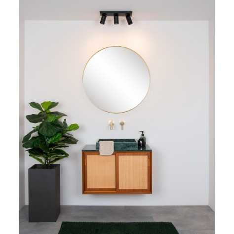 TAYLOR - Spot plafond Salle de bains - LED Dim to warm - GU10 - 3x5W 2200K/3000K - IP44 - Noir
