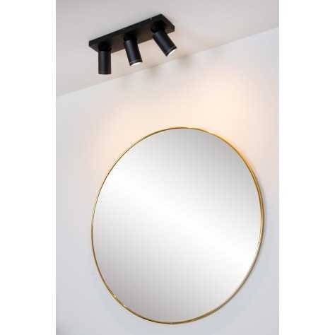 TAYLOR - Spot plafond Salle de bains - LED Dim to warm - GU10 - 3x5W 2200K/3000K - IP44 - Noir
