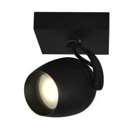 PRESTON - Spot plafond Salle de bains - 1xGU10 - IP44 - Noir