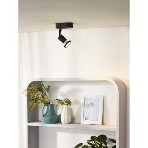 JASTER-LED - Spot plafond - LED - GU10 - 1x5W 2700K - Noir