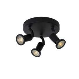 JASTER-LED - Spot plafond - Ø 20 cm - LED - GU10 - 3x5W 2700K - Noir