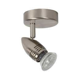 CARO-LED - Spot plafond - Ø 9 cm - LED - GU10 - 1x5W 2700K - Chrome Dépoli 2