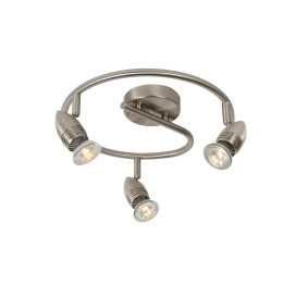 CARO-LED - Spot plafond - Ø 31 cm - LED - GU10 - 3x5W 2700K - Chrome Dépoli