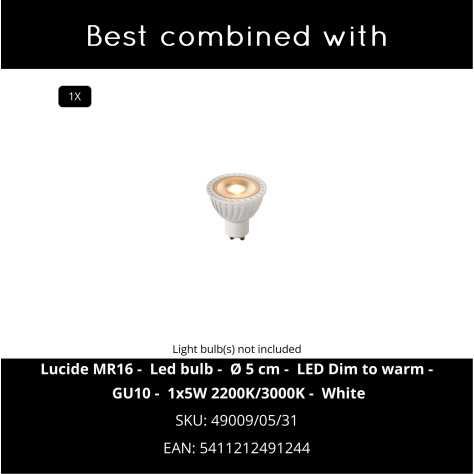 PUNCH - Spot plafond - 1xGU10 - Blanc