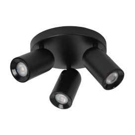 PUNCH - Spot plafond - Ø 21 cm - 3xGU10 - Noir 2