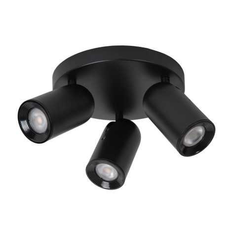 PUNCH - Spot plafond - Ø 21 cm - 3xGU10 - Noir