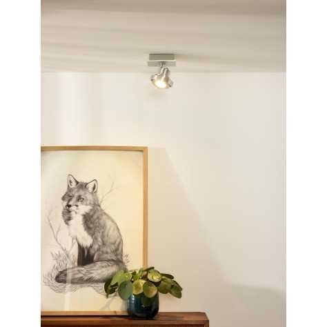 LANDA - Spot plafond - LED Dim to warm - GU10 - 1x5W 2200K/3000K - Chrome Dépoli