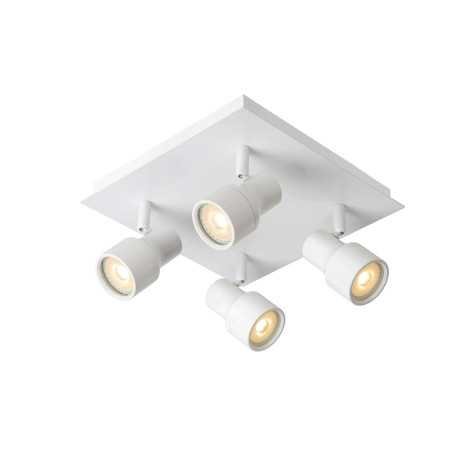 SIRENE-LED - Spot plafond Salle de bains - Ø 10 cm - LED Dim. - GU10 - 4x5W 3000K - IP44 - Blanc