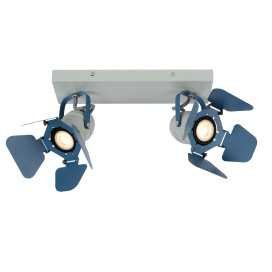 PICTO - Spot plafond Chambres d'enfant - 2xGU10 - Bleu