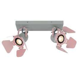 PICTO - Spot plafond Chambres d'enfant - 2xGU10 - Rose