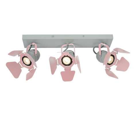 PICTO - Spot plafond Chambres d'enfant - 3xGU10 - Rose