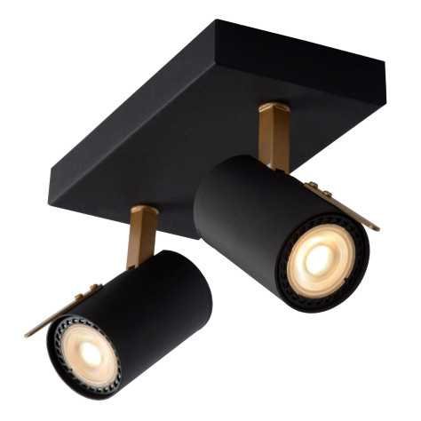 GRONY - Spot plafond - LED Dim to warm - GU10 - 2x5W 2200K/3000K - Noir