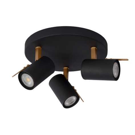GRONY - Spot plafond - LED Dim to warm - GU10 - 3x5W 2200K/3000K - Noir