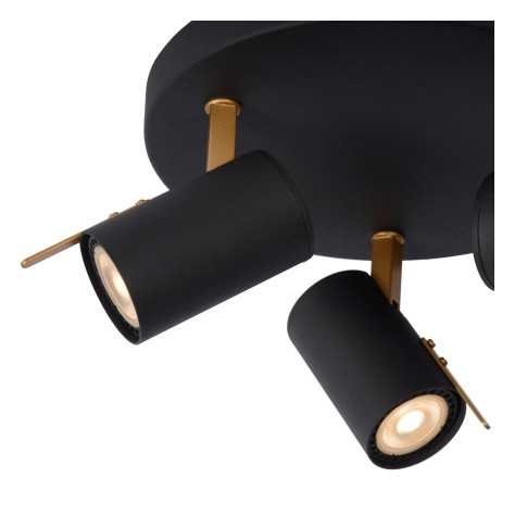 GRONY - Spot plafond - LED Dim to warm - GU10 - 3x5W 2200K/3000K - Noir