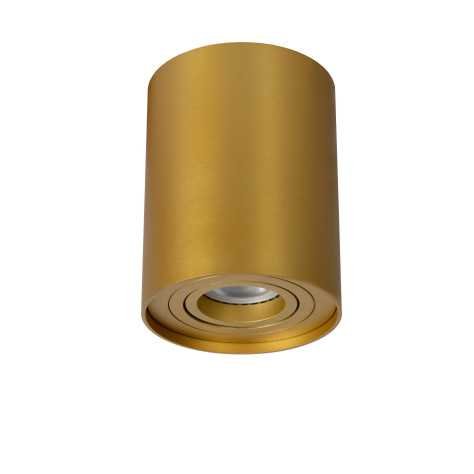 TUBE - Spot plafond - Ø 9,6 cm - 1xGU10 - Or Mat / Laiton
