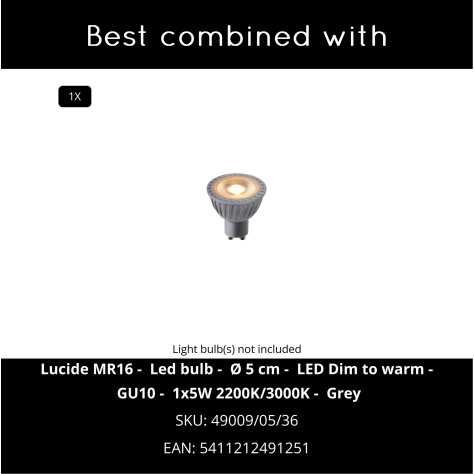 TUBE - Spot plafond - 1xGU10 - Or Mat / Laiton