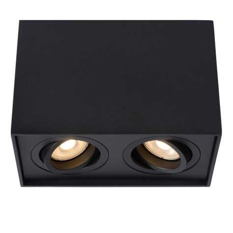 TUBE - Spot plafond - 2xGU10 - Noir