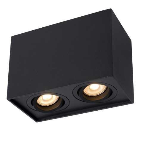 TUBE - Spot plafond - 2xGU10 - Noir