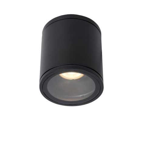 AVEN - Spot plafond Salle de bains - Ø 9 cm - 1xGU10 - IP65 - Noir