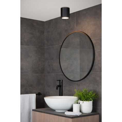 AVEN - Spot plafond Salle de bains - Ø 9 cm - 1xGU10 - IP65 - Noir