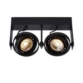 GRIFFON - Spot plafond - LED Dim to warm - GU10 (ES111) - 2x12W 2200K/3000K - Noir