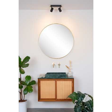 LENNERT - Spot plafond Salle de bains - LED Dim. - GU10 - 2x5W 3000K - IP44 - Noir